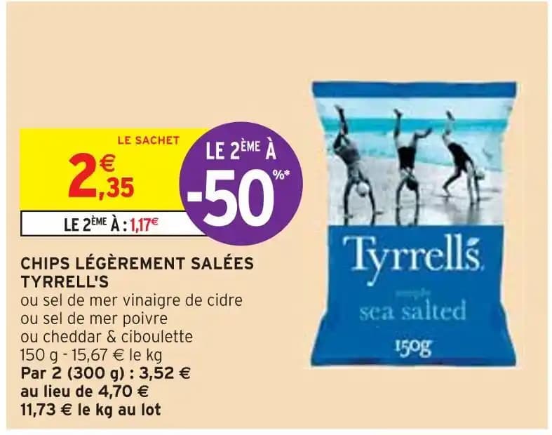 TYRRELL'S CHIPS LÉGÈREMENT SALÉES