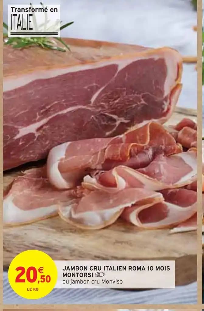 MONTORSI JAMBON CRU ITALIEN ROMA 10 MOIS