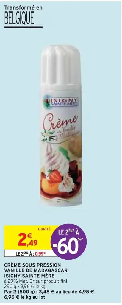 ISIGNY SAINTE MÈRE CRÈME SOUS PRESSION VANILLE DE MADAGASCAR