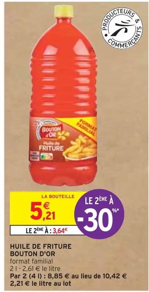 BOUTON D'OR HUILE DE FRITURE