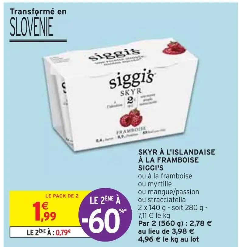 SIGGI'S SKYR À L'ISLANDAISE À LA FRAMBOISE
