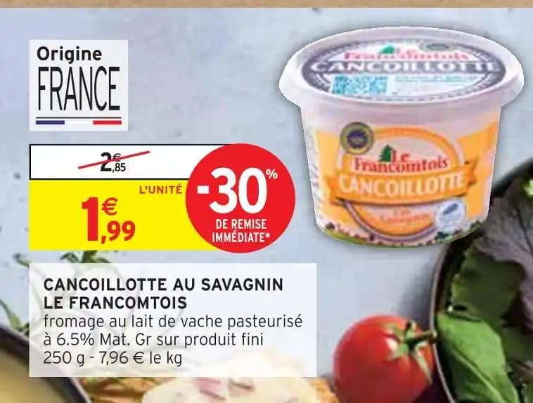 LE FRANCOMTOIS CANCOILLOTTE AU SAVAGNIN
