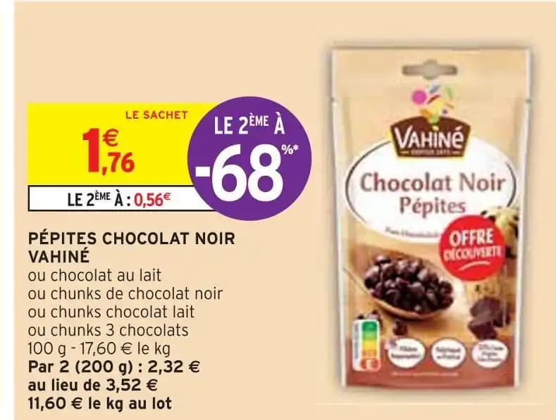 VAHINÉ PÉPITES CHOCOLAT NOIR