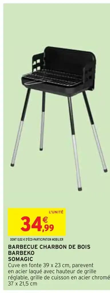 SOMAGIC BARBECUE CHARBON DE BOIS BARBEKO