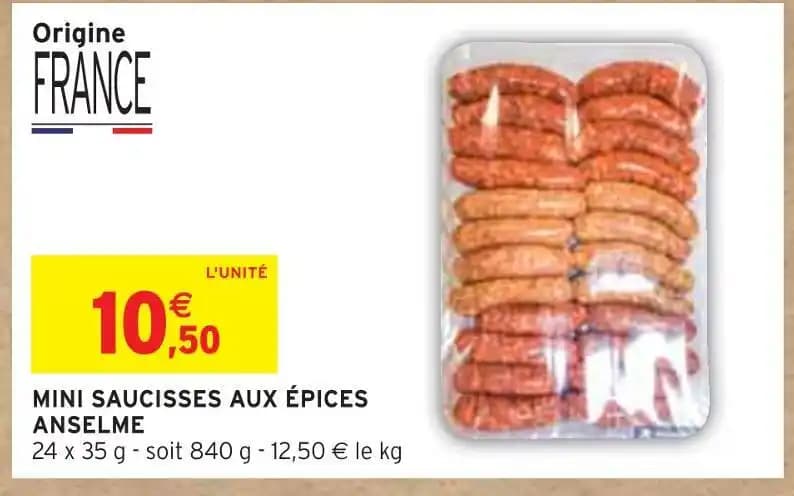 ANSELME MINI SAUCISSES AUX ÉPICES