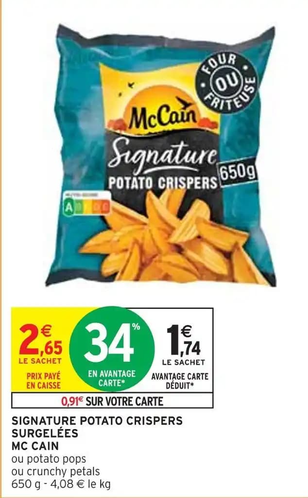 MC CAIN SIGNATURE POTATO CRISPERS SURGELÉES