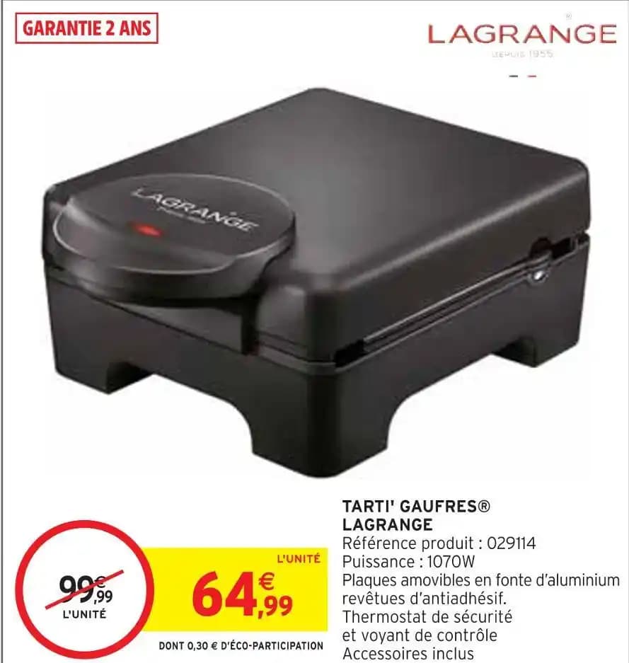 LAGRANGE TARTI' GAUFRES