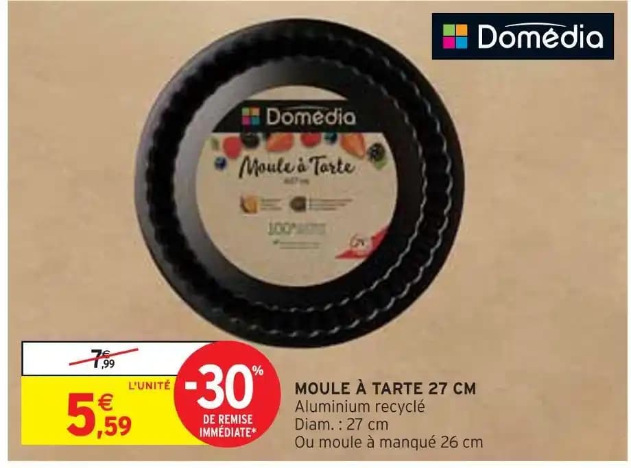 DOMEDIA MOULE À TARTE 27 CM