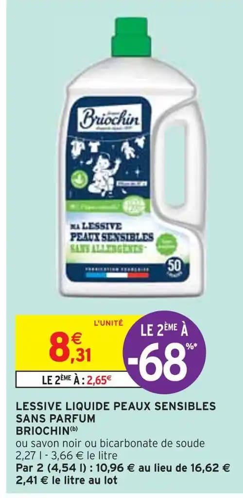 BRIOCHIN LESSIVE LIQUIDE PEAUX SENSIBLES SANS PARFUM(b)