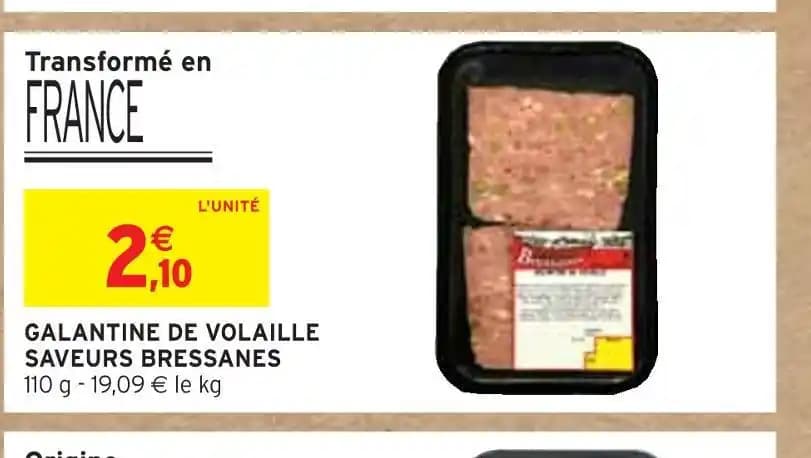 SAVEURS BRESSANES GALANTINE DE VOLAILLE