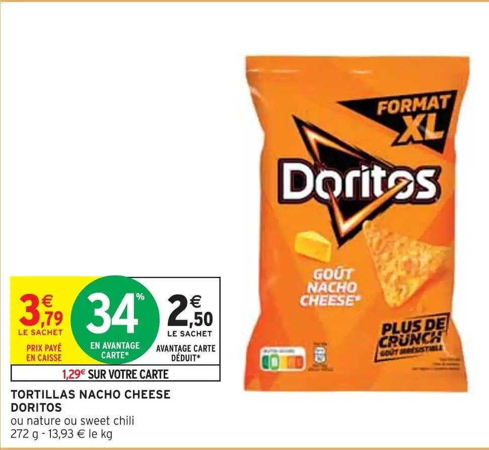 DORITOS TORTILLAS NACHO CHEESE
