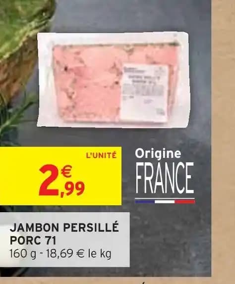 JAMBON PERSILLÉ PORC 71