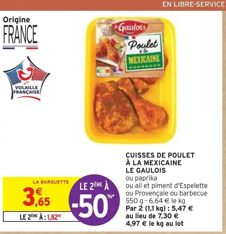 LE GAULOIS CUISSES DE POULET À LA MEXICAINE