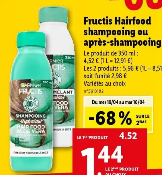 Fructis Hairfood shampooing ou après-shampooing