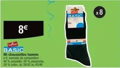 Michaussettes homme