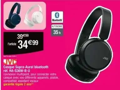 Jvc - casque supra-aurial bluetooth