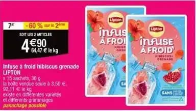 Lipton - infuse à froid hibiscus grenade