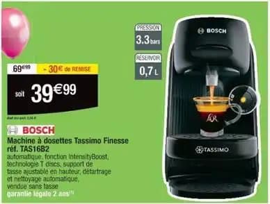 Bosch - machine à dosettes tassimo finesse tas16b2