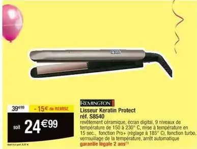 Remington - lisseur keratin protect