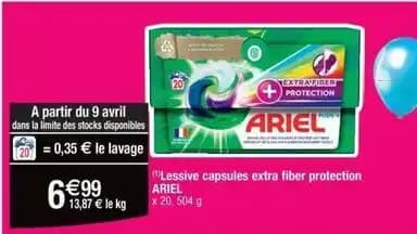 Ariel - lessive capsules extra fiber proctetion