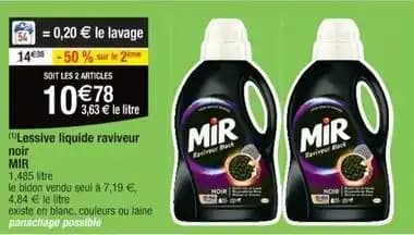Mir - lessive liquide raviveur noir
