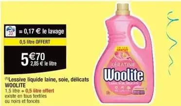 Woolite - lessive liquide laine,soie,delicates