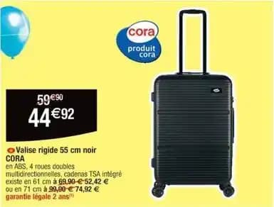 Cora - valise rigide noir