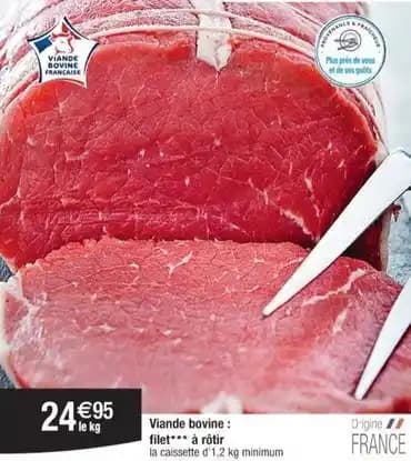 Viande bovine : filet