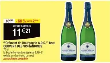 Couvent des visitandines - cremante de bourgogne a.o.c. brut