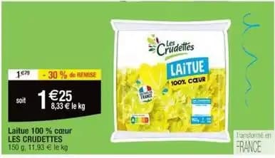 Les crudettes - laitue 100 % cœur