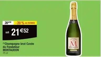 Montaudon - champagne brut cuvee du fondanteur