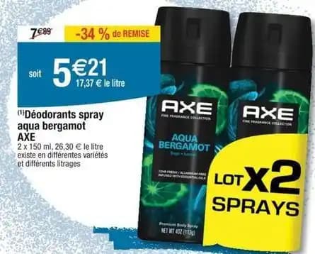 Axe - déodorant spray aqua bergamot