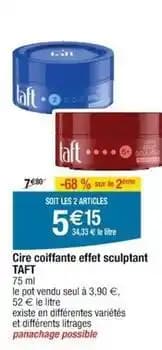 Taft - cire coiffante effe sculptant