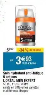 L'oréal - soin hydratant anti-fatigue 5 actions