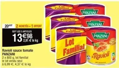 Panzani - ravioli sauce tomate