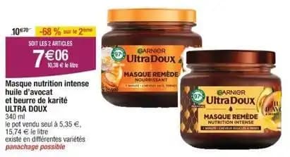 Garnier - masque nutrition intense huile davocat