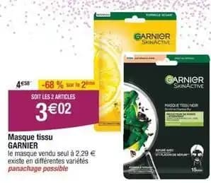 Garnier - masque tissu