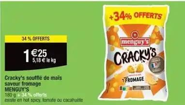Menguys - cracky souffle de mais saveur fromage