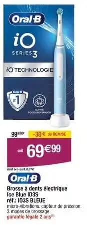 Oral-b - brosse à dents électrique ice blue 103s 103s bleue