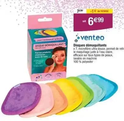Venteo - disque démaquillant