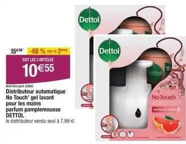 Dettol - distributer automatique no touch gel lavant pour gel lavant