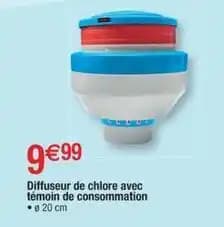 Diffuseur de chlore avec temoin de consommation