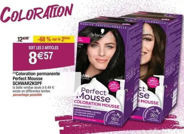 Schwarzkopf - coloration permanente perfect mousse