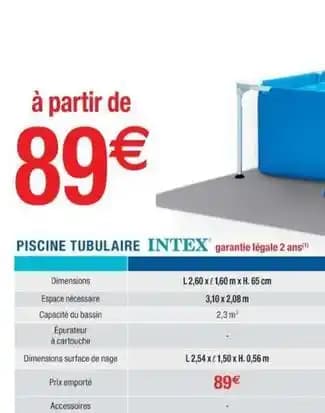 Intex - piscine tubulaire