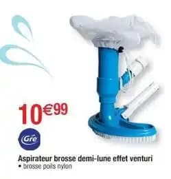 Gre - aspirateur brosse demi lune effet venturi