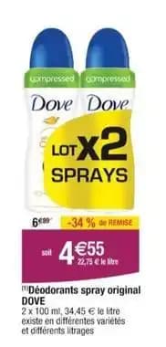 Dove - déodorants spray original