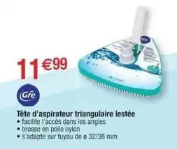 Gre - tête d'aspirateur triangulaire lestée