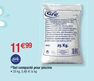 Sel compacté pour piscines