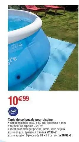 Gre - tapis de sol puzzle pour piscine