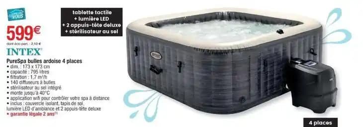 Intex - purespa bulles ardoise